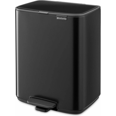 Brabantia Matne čierny pedálový oceľový odpadkový kôš 12 l Bo
