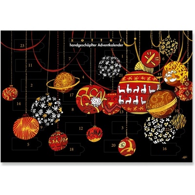 Zotter Bio adventní kalendář s ručně dělanými čokoládami 480 g