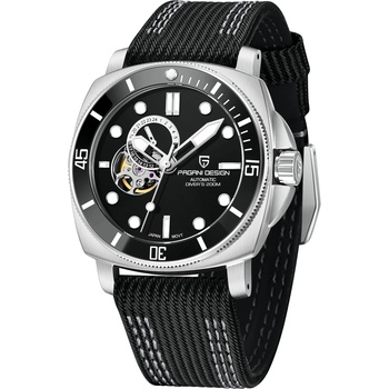 Pagani Design Мъжки часовник Pagani Design Collateral, Механичен, Черен (PD-1736-BLACK)