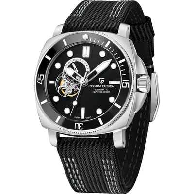 Pagani Design Мъжки часовник Pagani Design Collateral, Механичен, Черен (PD-1736-BLACK)