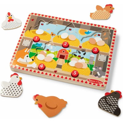 Spin Master Melissa & Doug Puzzle s vyskakujícímy slepičkami