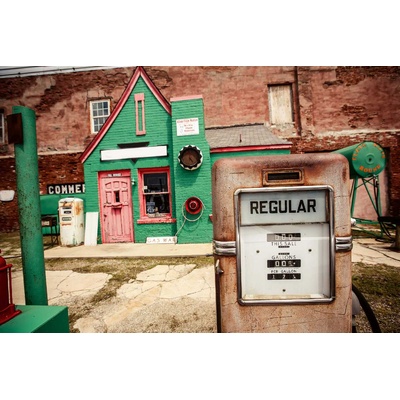 DIMEX ART Флизелинов фототапет бензиностанция на route 66 375 x 250 см