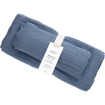 The Organic Company Хавлии Fine сиво-сини 2 бр (1183-510)