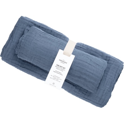 The Organic Company Хавлии Fine сиво-сини 2 бр (1183-510)