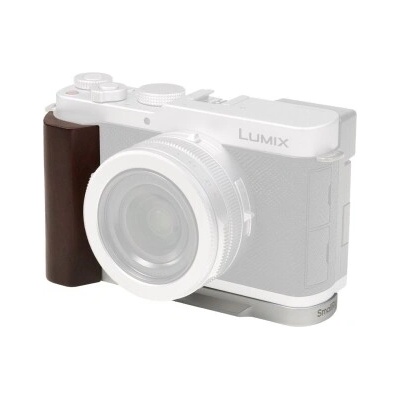 SMALLRIG 5943 L-Shaped Mount Plate s Wooden Handle pre Panasonic LUMIX L10 Silver