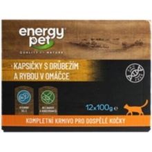 Energy Pet pre mačky s hydinou a rybou 12 x 100 g