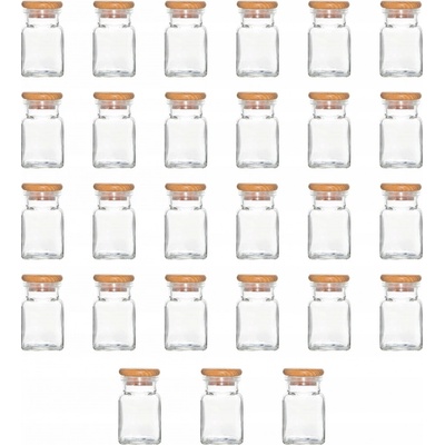 Zaplanowane Skleněné dózy na koření 150 ml 27 kusů – Zboží Mobilmania