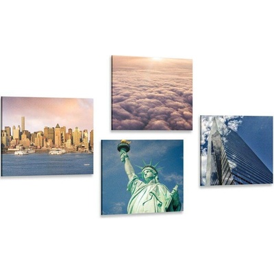 Set obrazů New York v jedinečných barvách - 4x 40x40