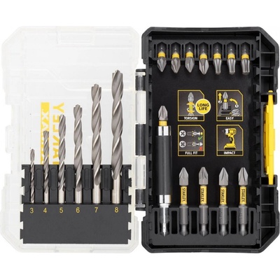 STA88554 STANLEY FATMAX 19DÍLNÁ SADA VRTÁKŮ DO ŽELEZA A BITŮ