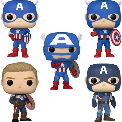 Funko Комплект фигури Funko POP! Marvel: Captain America - Through The Ages