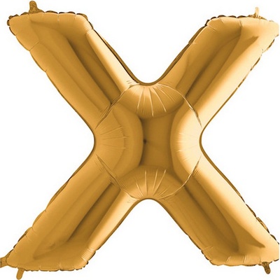 Grabo Fóliový balónek písmeno X 102 cm barevné varianty Zlatá