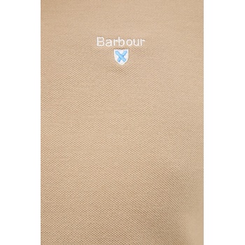 Barbour Памучна тениска с яка Barbour ESSENTIALS в черно с изчистен дизайн MML0358 (MML0358)