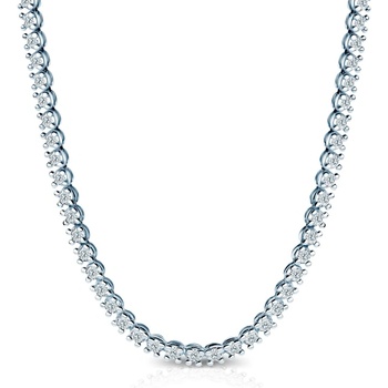 SAVICKI Тенис колие The Light 3.8 мм: бяло злато, диаманти