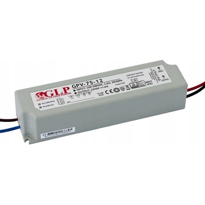 Napájecí zdroj pro LED pásky a moduly 12V DC / 230V AC GLP GPV-75-12 75W 6A IP67