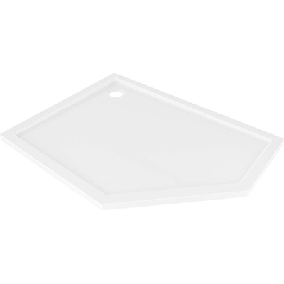Mexen Flow петoъгълна тънка тава лява 90 x 80 см, бял гланц - 46P108090L (46P108090L)
