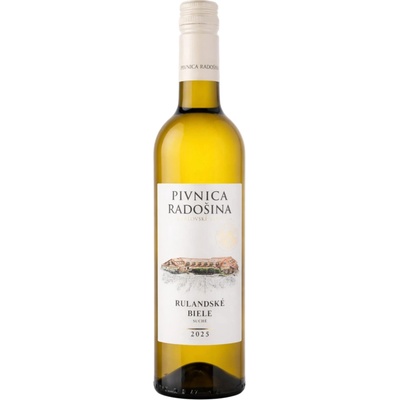 Pivnica Radošina Rulandské biele 2025 suché 11% 0,75 l (čistá fľaša)