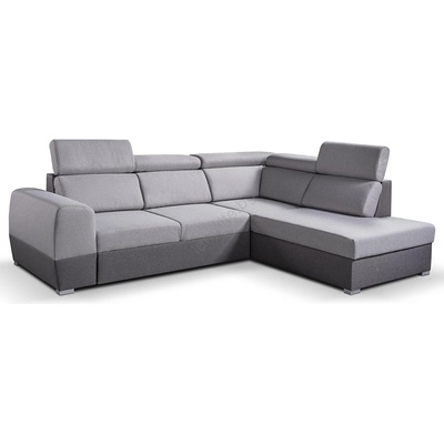 Pionier-lubnice Ъглов диван matrix с ракла, сив, дясна страна, разтегателен (pr0003)