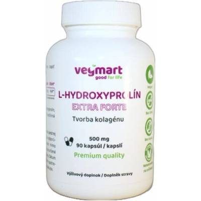 Vegmart L-hydroxyprolin Extra Forte 500 mg 90 kapslí