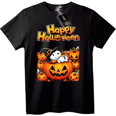 NOONEBRAND Тениска Хелоуин с Тиква и Snoopy - 2XL, White