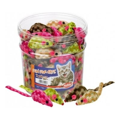 Nobby Играчка за котка плюшена мишка цветно/каре 7 см nobby Германия 71906