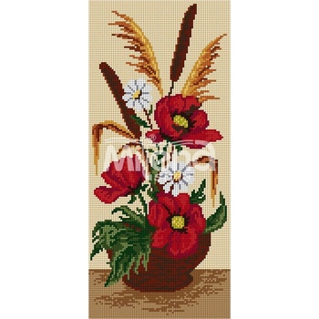 Milena Style Композиция с макове - гоблен със схема конци dmc 1: 4