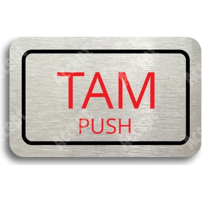 ACCEPT Tabulka SEM - TAM - typ 26 (80 x 50 mm) - stříbrná tabulka - barevný tisk