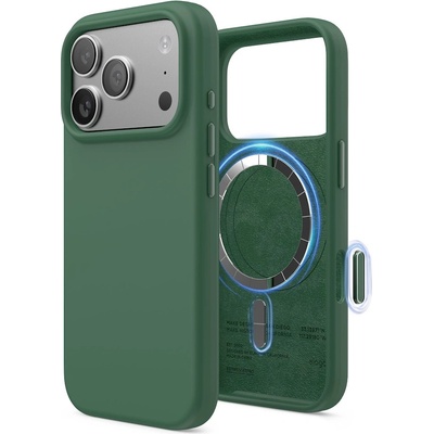 elago Силиконов (TPU) калъф с MagSafe за iPhone 17 Pro - Elago Magnetic Soft Silicone Case (зелен) (ES17MSSC63PRO-APGR)