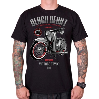 Black Heart Vintage Style čierna