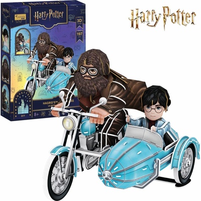 CubicFun 3D puzzle Harry Potter: Hagridova létající motorka 197 ks