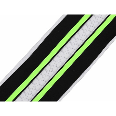 Zip kostěný No 5 metráž neon METRÁŽ - černá bílá