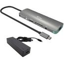 i-Tec USB-C Metal Nano Docking Station 4K HDMI LAN with Power Delivery 100W + i-tec Universal Charger 100W C31NANOLANPD100