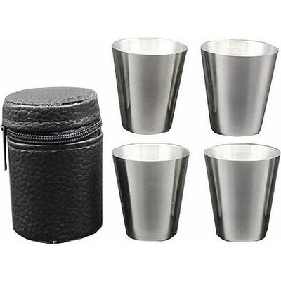 Panáky MagicHome, sada, nerez, v koženkovém pouzdru, 4x30 ml