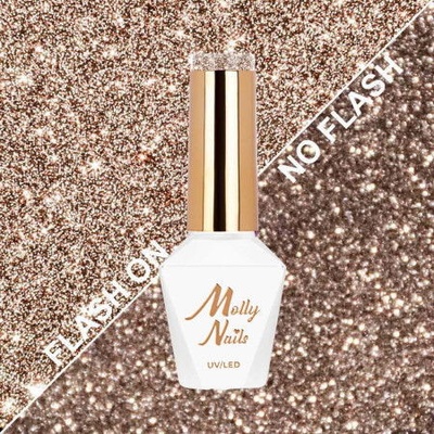 Molly Nails gél lak Flashing Lights Bitter Brown HEMA/Di-HEMA Free 8 g Nr 564