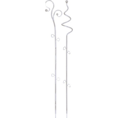 PROSPERPLAST Podpera na orchideu DECOR I biela transparentná 58,5 cm