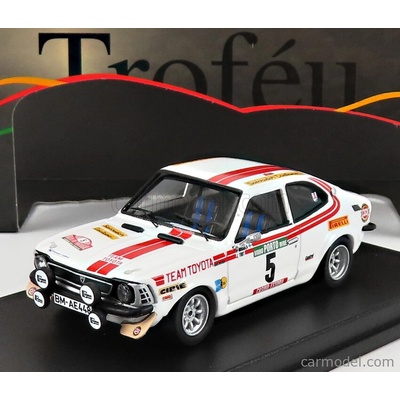 Trofeu Toyota Corolla Levin night Version N 5 Rally Portugal 1976 H.mikkola J.todt Bílá Červená 1:43