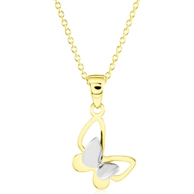 Gemmax Zlatý řetízek s motýlkem GLSCN-24451-36261