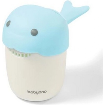 BabyOno Hrnček na kúpanie umývanie hlavičky Whale modrý
