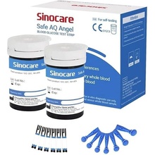 Sinocare doplnkový set: Lancety 50 ks + testovacie prúžky 50 ks pre glukomer Safe AQ Angel