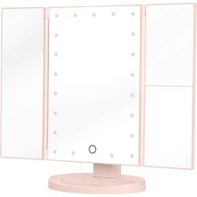 Humanas kosmetické zrcátko HS-ML04 s LED podsvícením růžové