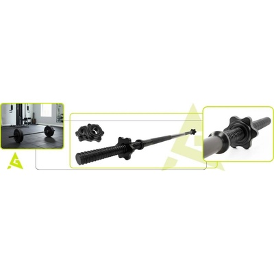 ACTIGET ACT0010 Vzpěračská tyč 120 cm rovná osa 25 mm