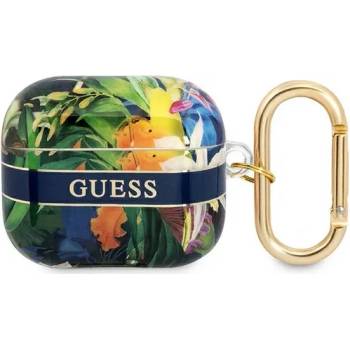 Guess GUA3HHFLB AirPods 3 cover blue Flower Strap Collection (GUA3HHFLB)