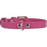 COLLAR Плосък кожен нашийник розов 19 - 25см, 9мм