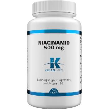 KLEAN LABS Ниацинамид (B3) 500 mg - 100 капсули