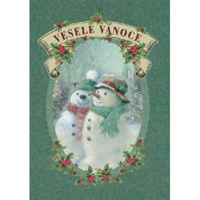 Pohlednice Veselé Vánoce - sněhuláčci