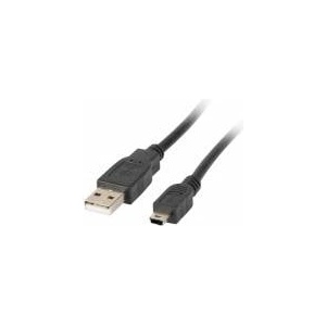 LANBERG USB 2.0 A to Mini USB B Cable Lanberg CA-USBK-10CC-0018-BK 1, 8 m Black