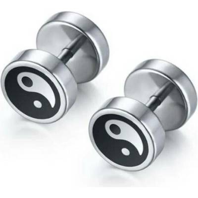 Prosperk piercing plug do ucha ocelový jin jang S1017