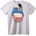 NOONEBRAND Тениска Патриотични флаг устни - 2XL, White