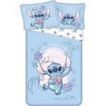 Jerry Fabrics Синьо единично памучно детско спално бельо 140x200 cm Lilo and Stitch "Wave" - Jerry Fabrics (24BS120)