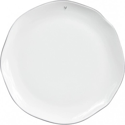 Bastion Collections Talíř velký DINNER heart in grey 27 cm