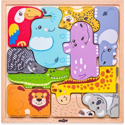 Woody Puzzle na desce Zvířátka – Zboží Dáma